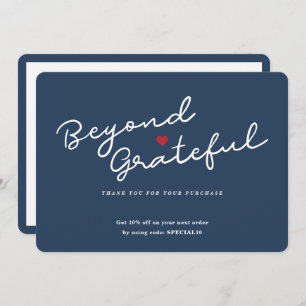 Einfaches modernes Herz - Navy Business dank Karte