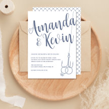 Einfaches modernes Hochzeitsschiff Blue Gray