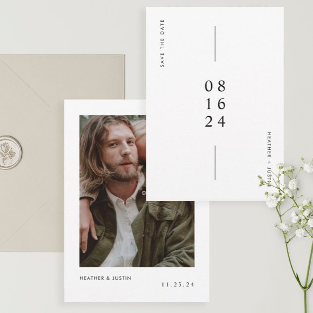 Einfaches modernes Hochzeitsstil Save the Date (Von Creator hochgeladen)