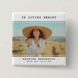 Einfaches modernes In-Loving-Memory-Foto-Memorial  Button