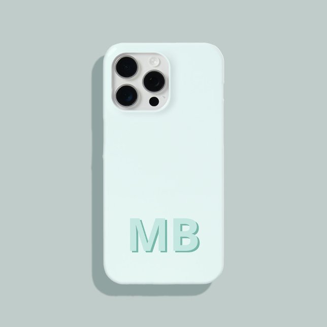 Einfaches modernes initiales Monogramm iPhone Hülle (Von Creator hochgeladen)