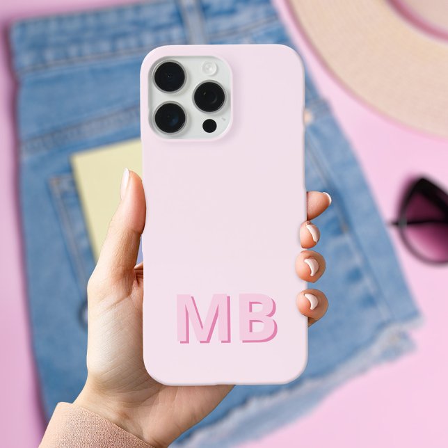 Einfaches modernes initiales Monogramm iPhone Hülle (Von Creator hochgeladen)
