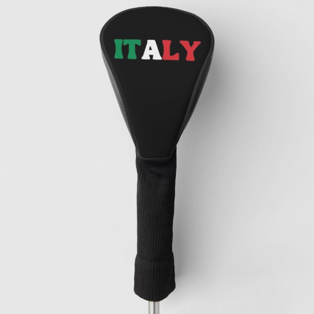 Einfaches, modernes italienisches Flag-Apparel Golf Headcover (Vorderseite)