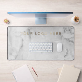 Einfaches, modernes Logo - Büro für weißes Marmor Schreibtischunterlage