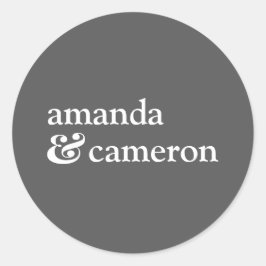 Einfaches, modernes Logo für Graubride und Gräuelb Runder Aufkleber