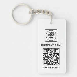 Einfaches modernes Logo-QR-Code-Schlüsselanhänger Schlüsselanhänger