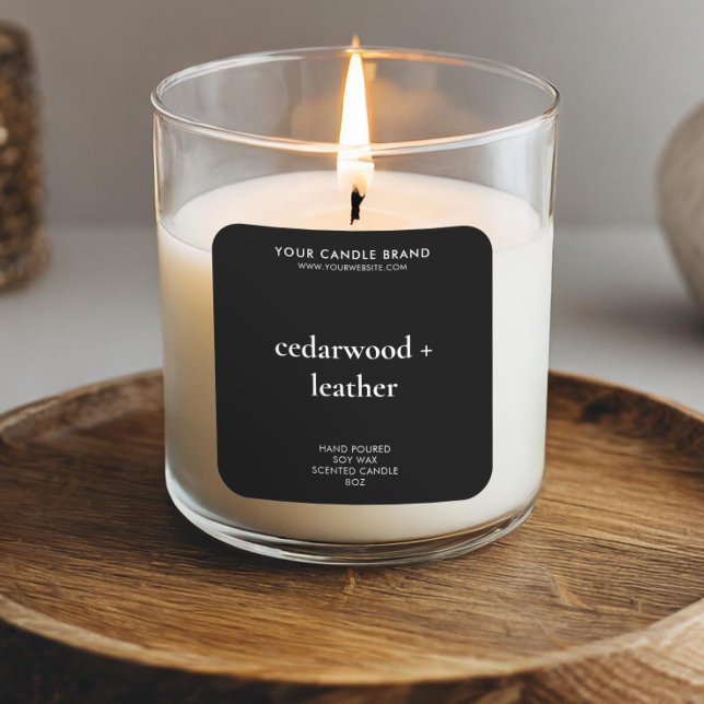 Einfaches, modernes Markenzeichen Quadratischer Aufkleber (Von Creator hochgeladen)