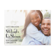 Einfaches modernes Minimal-Foto Save the Date Hoch