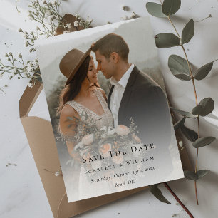 Einfaches modernes Minimal-Hochzeitsstift Save the Save The Date
