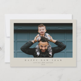 Einfaches, modernes Minimal Single Foto Happy New  Feiertagskarte