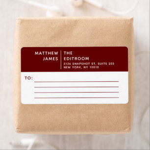 Einfaches, modernes minimales Burgundy White Busin