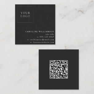 Einfaches modernes minimales professionelles Logo  Quadratische Visitenkarte