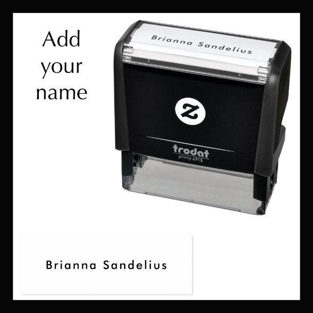 Einfaches modernes minimalistisches benutzerdefini permastempel (Add your name to create a custom personalized stamp. Modern clear script.

)