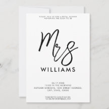 Einfaches modernes Minimalistisches Brautparty