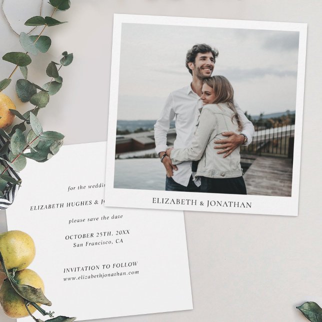 Einfaches modernes Minimalistisches Foto Save The Date (Von Creator hochgeladen)