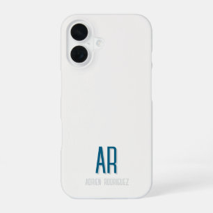Einfaches modernes minimalistisches Initialen iPho iPhone 16 Hülle
