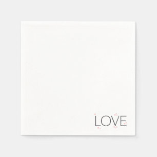 Einfaches modernes minimalistisches LIEBE-Papier ` Serviette