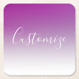 Einfaches modernes minimalistisches lila Ombre-Ver Rechteckiger Pappuntersetzer