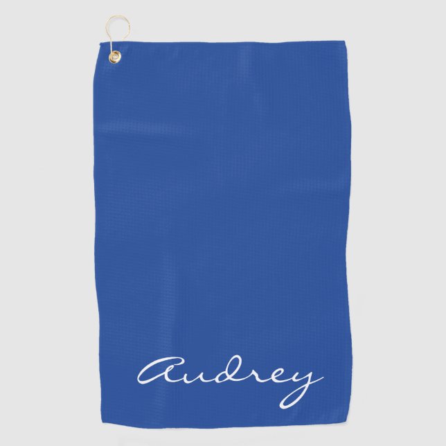 Einfaches modernes minimalistisches monogrammierte golfhandtuch (Vorderseite)