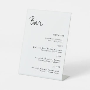 Einfaches, modernes Minimalistisches Script-Hochze Sockelschild