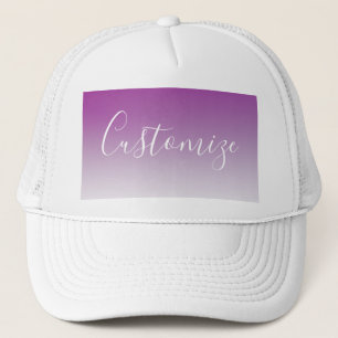 Einfaches modernes minimalistisches violettes Ombr Truckerkappe