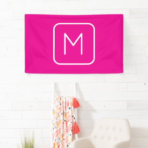 Einfaches & modernes Monogramm Anfangsbuchstabe Banner