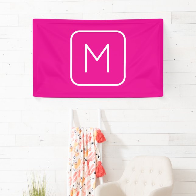 Einfaches & modernes Monogramm Anfangsbuchstabe |  Banner (Insitu)