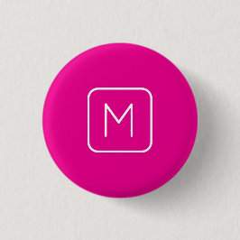 Einfaches & modernes Monogramm Anfangsbuchstabe |  Button