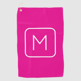 Einfaches & modernes Monogramm Anfangsbuchstabe |  Golfhandtuch