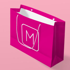 Einfaches & modernes Monogramm Anfangsbuchstabe |  Große Geschenktüte