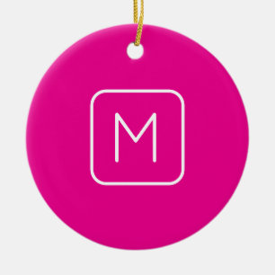 Einfaches & modernes Monogramm Anfangsbuchstabe    Keramik Ornament