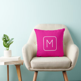 Einfaches & modernes Monogramm Anfangsbuchstabe |  Kissen