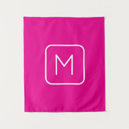 Einfaches & modernes Monogramm Anfangsbuchstabe |  Wandteppich