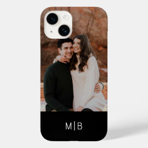 Einfaches modernes Monogramm Foto personalisierter Case-Mate iPhone 14 Hülle