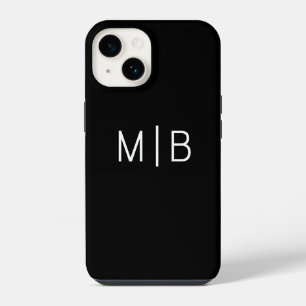 Einfaches modernes Monogramm initial personalisier iPhone 14 Hülle