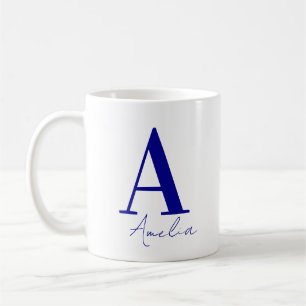 Einfaches modernes Monogramm Name Kaffeetasse