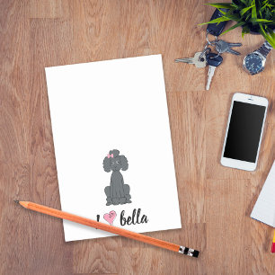 Einfaches, modernes Monogramm Stilvolles Black Poo Post-it Klebezettel