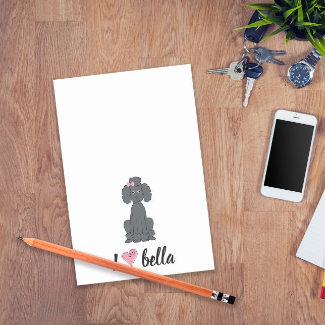 Einfaches, modernes Monogramm Stilvolles Black Poo Post-it Klebezettel (Von Creator hochgeladen)