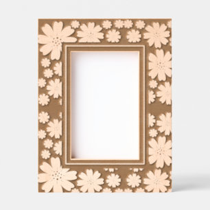 Einfaches, modernes Niedliches Blumenmuster Geätzte Rahmen