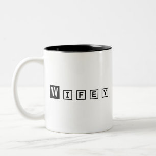 einfaches, modernes personalisiertes Geschenk für Zweifarbige Tasse