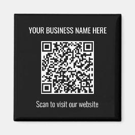 Einfaches, modernes QR Code Square Black Magnet