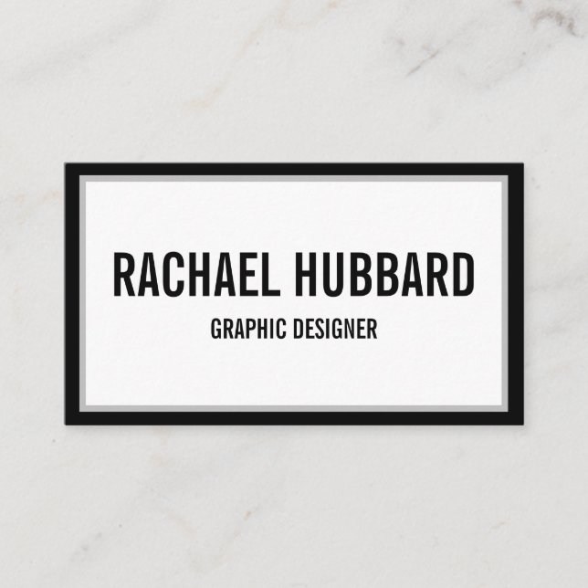 Einfaches, modernes QR-Format Visitenkarte (Vorderseite)