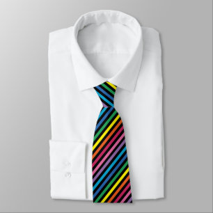 Einfaches modernes Regenbogenfarben-Streifenmuster Krawatte