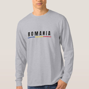 Einfaches modernes Rumänien Kunst Buchstaben Souve T-Shirt