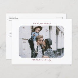 Einfaches, modernes, sauberes Weihnachtsfest-Foto Postkarte