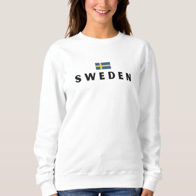 Einfaches modernes Schweden Schwedisches Flaggenla Sweatshirt (Vorderseite)