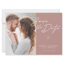 Einfaches modernes Script-Foto Save the Date