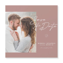 Einfaches modernes Script-Foto Save the Date