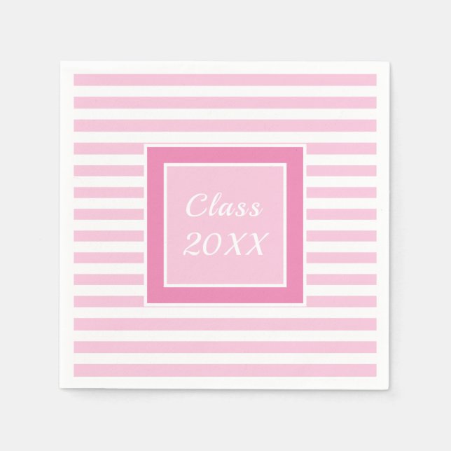 Einfaches, modernes Script Pink Graduate Party Serviette (Vorderseite)
