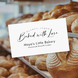 Einfaches modernes Skript Bäckerei Visitenkarte